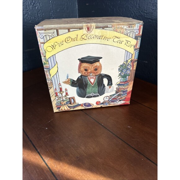 Heritage Mint LTD Collectible Ceramic Wise Owl Decorative Tea Pot VTG - Picture 3 of 7